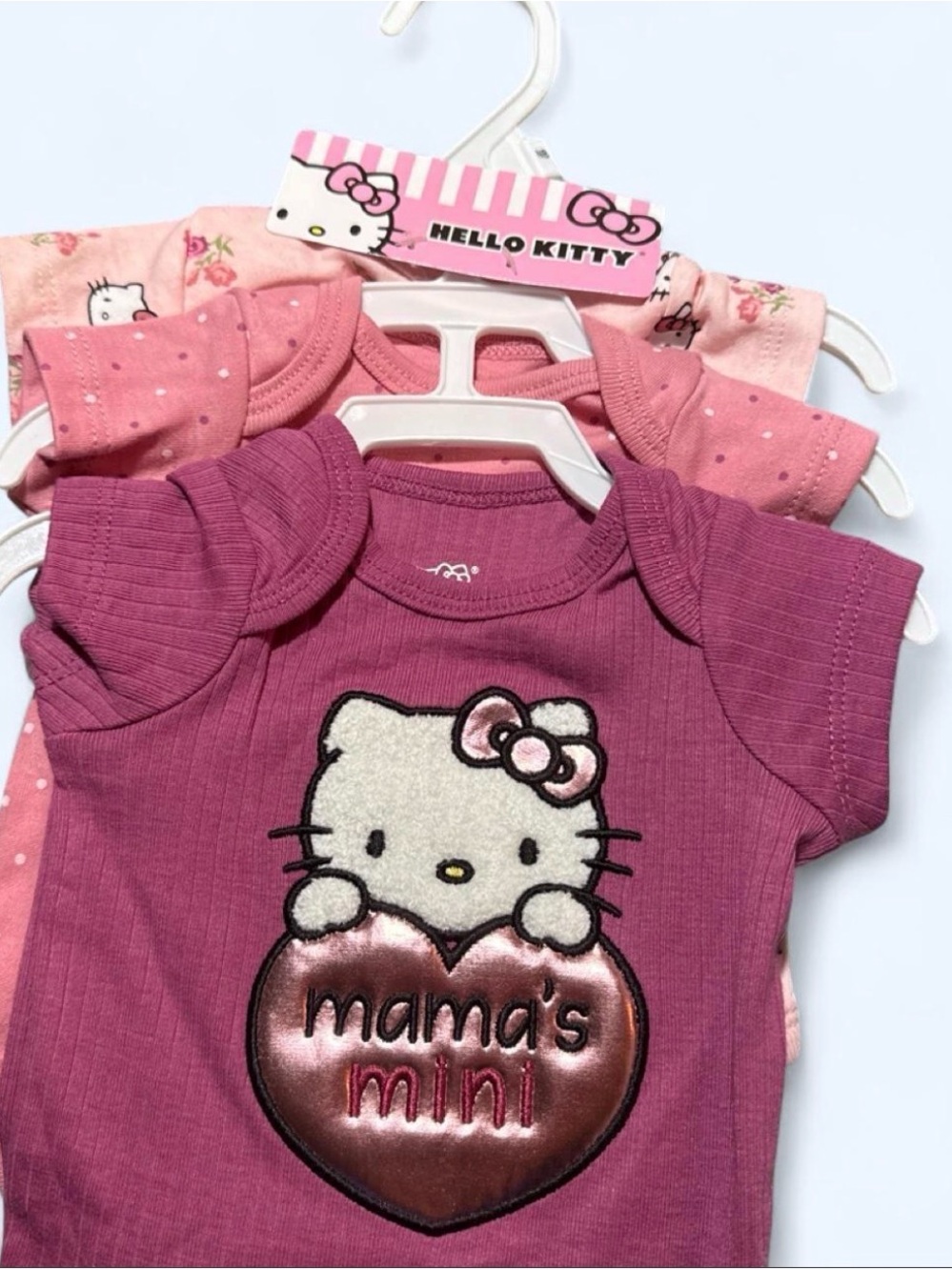 Hello Kitty magenta & light pink baby tee set